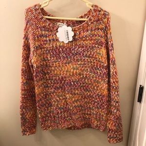Shop Hopes Colorful Knit Spring Pink Sweater